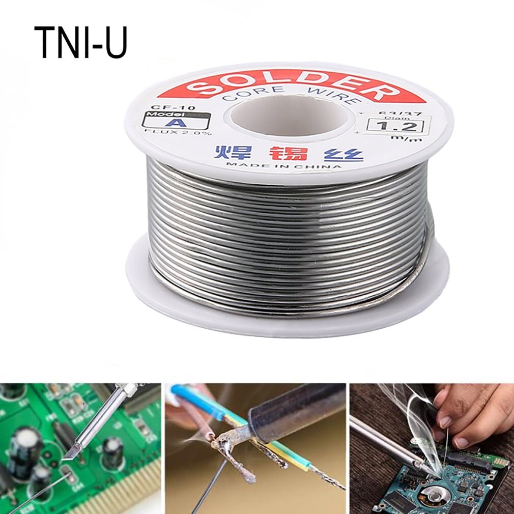 1.2mm 2% Flux Tin Lead Rosin Roll Core Silver Solder Wire Welding Soldering Repairing Tool Reel Melt Kit Electric Melting