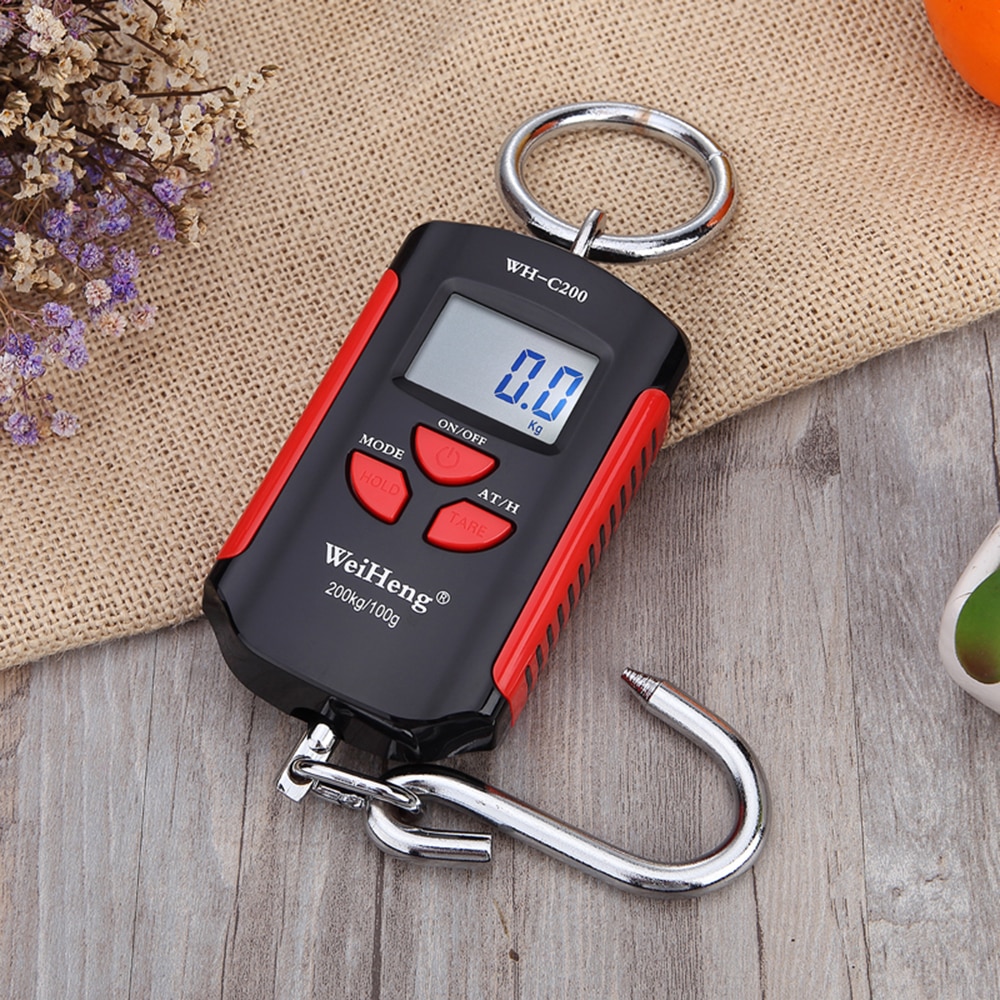 200kg/100g Digital Luggage Scale Hand Held Checked For Airport Baggage Bag Kitchen Weighting Express Fish Carry On LCD