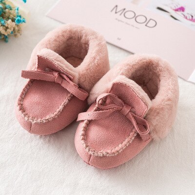 Neugeborenen Baby Stiefel Winter Erste Wanderer Quaste Baby Mädchen Schuhe Pelz Schnee Super Warme Prewalkers Weiche Sohle Keine-Unterhose booties Beute: Rosa / 13