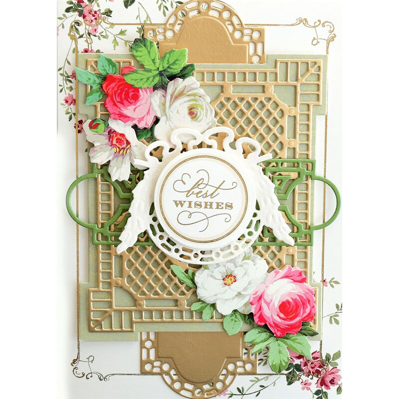 Festooned Retro Rectangle Frames Fancy Edges Christmas Border Metal Cutting Dies for DIY Scrapbooking Cards Crafts Dies