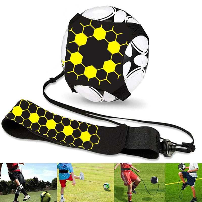 Soccer Training Equipment Aid great trainer for solo practice of serving tosses Returns ball Adjustable cord waist length