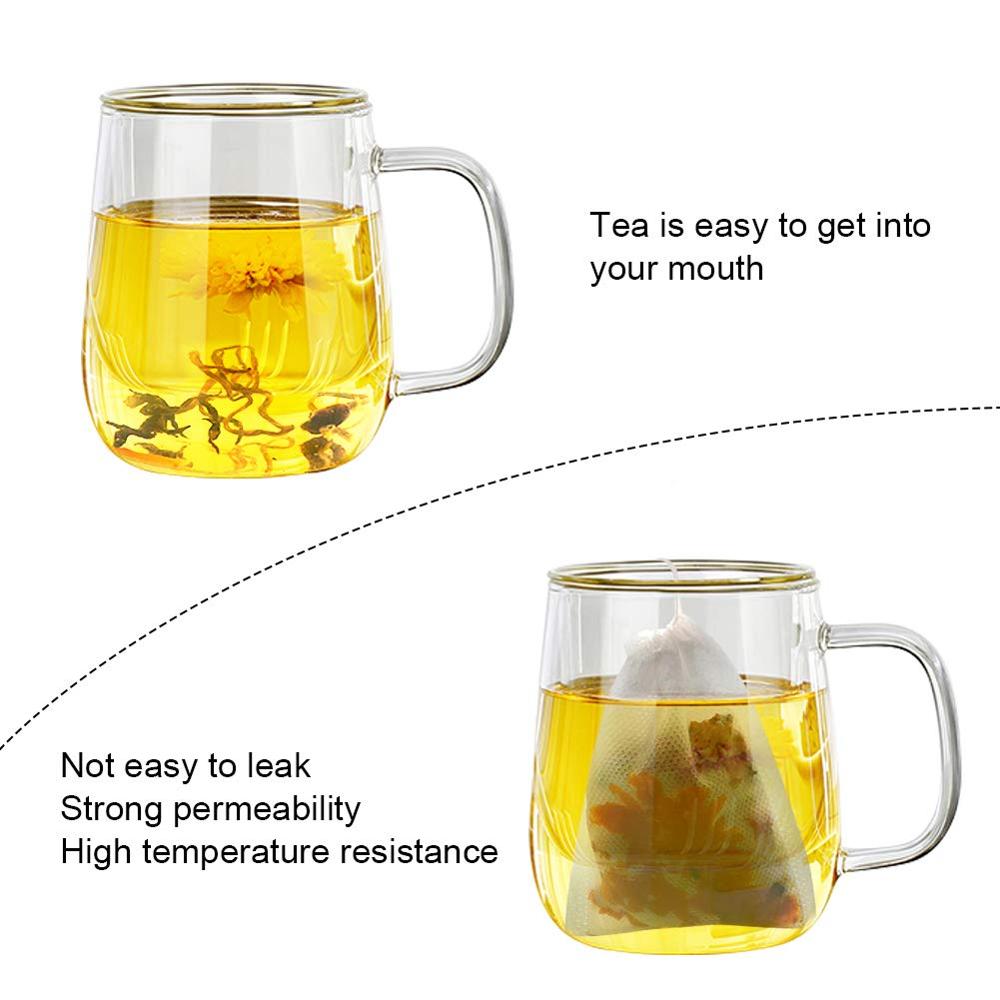 Bolsas de filtro de té 100 unids/lote, infusores de té desechables en forma de U, filtro de bolsitas de té, papel de sellado con cordón, bolsa de té vacía para hierbas, Té Suelto