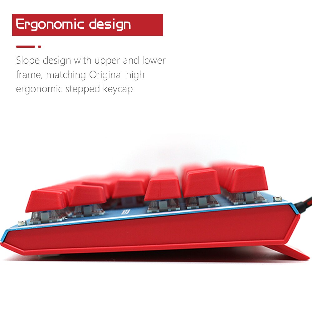 RGB Backlit Mechanical Keyboard 87 Keys PC Gamer Wired USB Keyboards PBT Keycaps Blue Axis Switch Gaming Keyboard Anti-ghosting