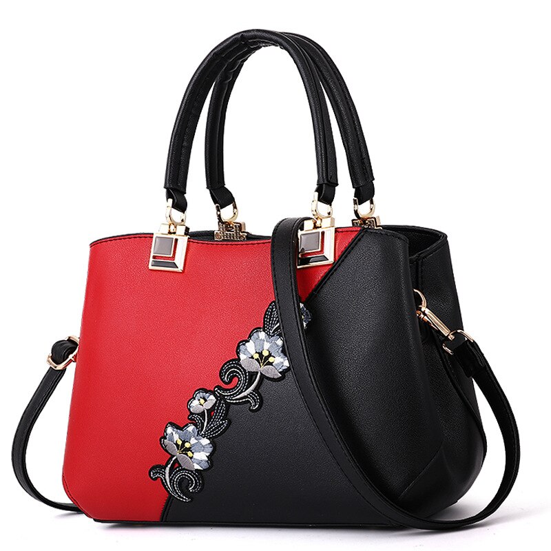 Embroidered Messenger Bags Women Leather Handbags Bags for Women Ladies Hand Bag Female bag