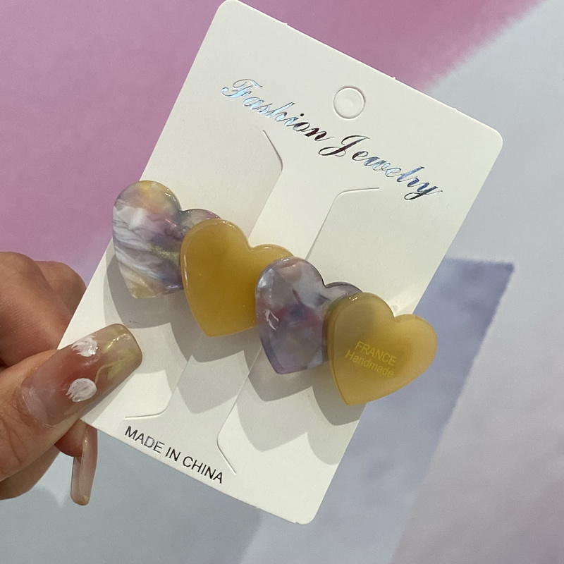 Pinzas para el pelo con forma de corazón de acetato de Corea para mujer Rosas pasador de pelo para mujer clip estrella horquillas pelo mujer decorativas leopardo pasadores de pelo para mujer broche para cabello: Azul cielo