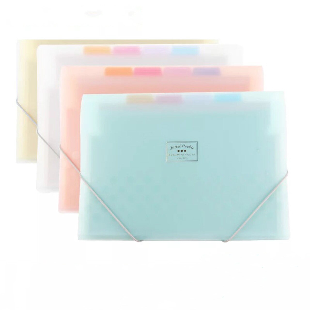 Frosted PP folder Expanding Wallet 7 layers inner Document organizer File folder A4 4 colors available Folder fog-like feeling