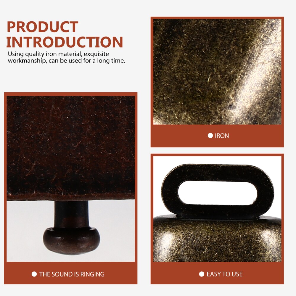 2Pcs Anti-lost Pet Iron Bell Cow Horse Sheep Bell Practical Tinkle Bell