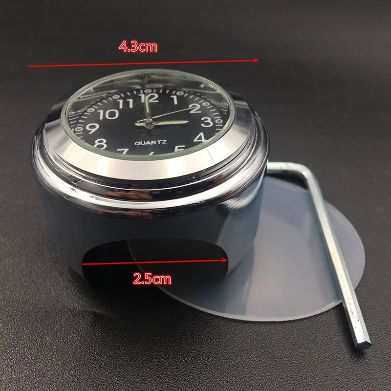 Montre-bracelet pour Moto Honda Yamaha, étanche, 7/8 pouces, guidon, thermomètre, horloge, universel