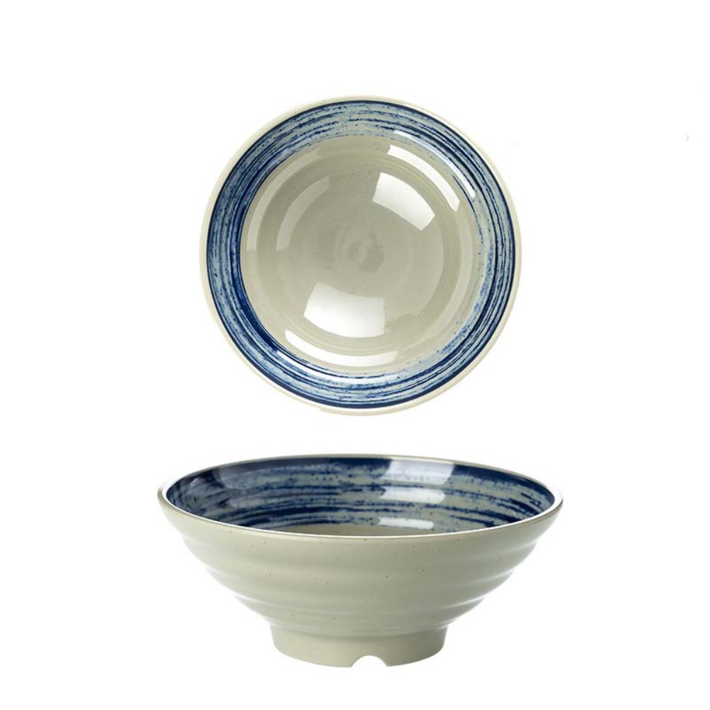 Commerciële imitatie keramische melamine Ramen kom grote capaciteit anti-val noedelkom Japanse soepkom restaurants: YELLOW