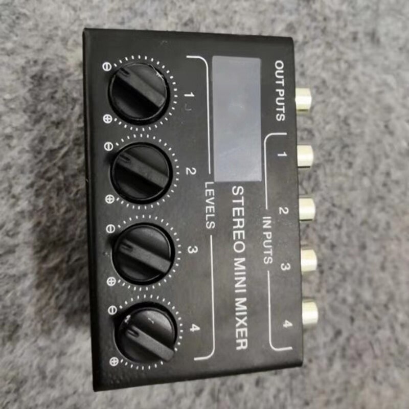 Cx400 Mini estéreo Rca mezclador pasivo de 4 canales mezclador pequeño mezclador estéreo dispensador para Live and Studio