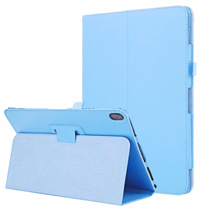 Funda de cuero para tableta para Lenovo Tab E10 10,1 pulgadas Funda de cubierta de soporte inteligente con Auto Sleep/Wake Funda de soporte inteligente A40: Azul