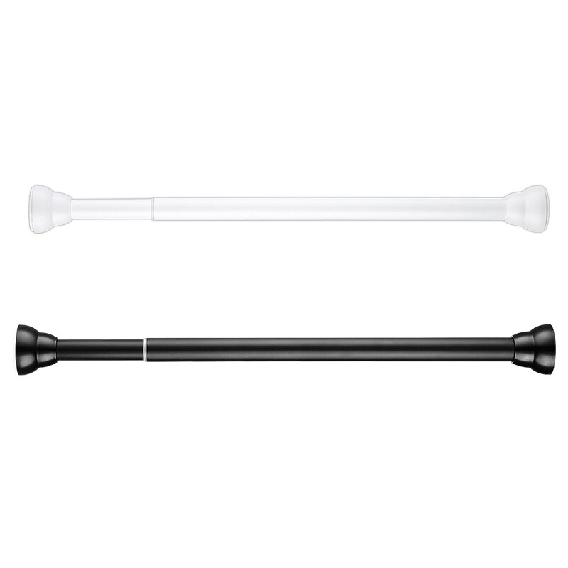XD-Adjustable Shower Curtain Rod Stainless Steel Spring Loaded Bathroom Bar Shower Telescopic Poles Rail Hanger Rod