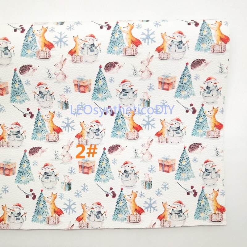 1PC 21X29CM Kerst Faux Leer Stof, Synthetisch Leer Stof Lakens, PU Leer Voor Maken Bows LEOsyntheticoDIY T330A
