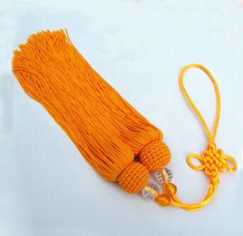 long sword ear knife mulan fan sword knot sword spike red/yellow: short style yellow