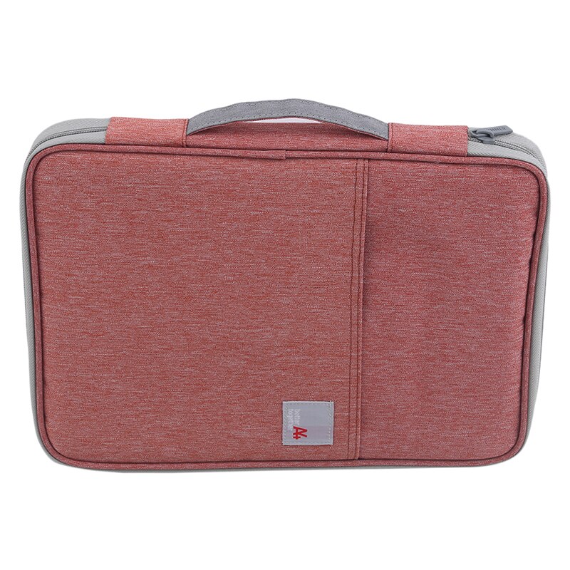 Waterproof Passport Document Bag Travel Organizer Papers Storage Pouch Credential Bag File Pocket with Separator Computers: pink