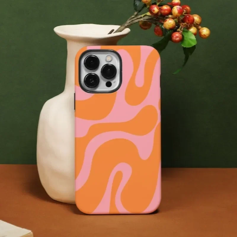 Coque en marbre rose pour IPHONE 16ProMax 15 14 13 12 11 PRO Plus, étui en acrylique TPU deux en un pour téléphone portable Magsafe: Pour iPhone 16 Pro Max