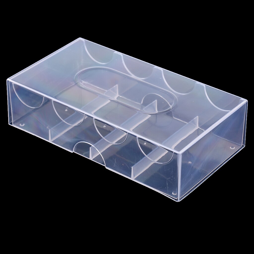 Poker Table Tray Chip Holder Card Game Chips Organizer Storage Case Clear