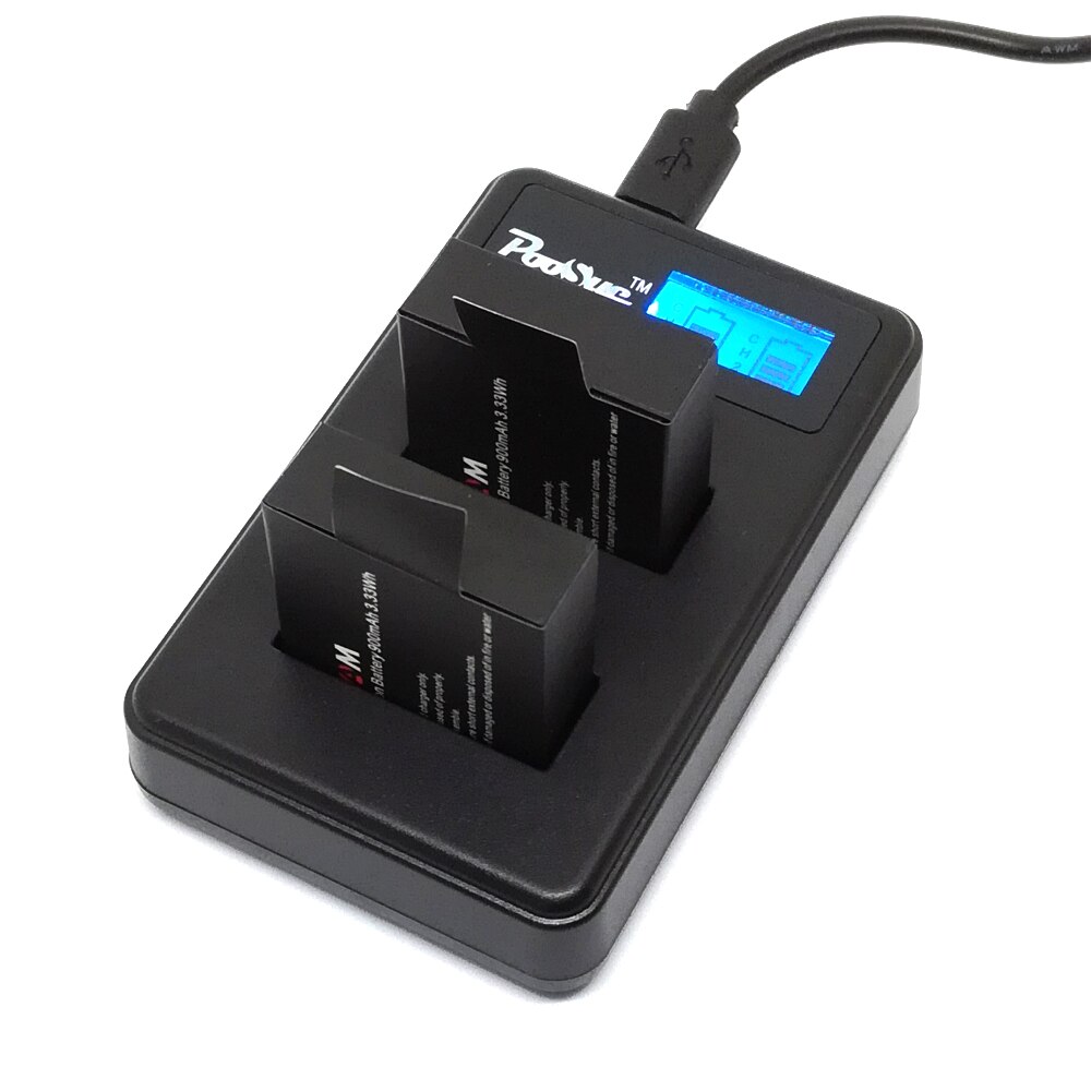4x Sj 4000 Battery + LCD Dual Charger for SJCAM 4000 wifi sj 7000 SJ4000 SJ5000 Sj6000 Sj7000 Sj8000 Sj9000 M10 EKEN 4k wi fi