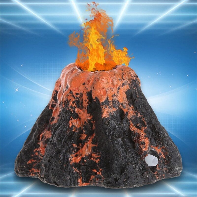 Vulkaanvorm aquarium aquarium decoratie imitatie hars ambachten aquarium decoratie decoratieve aquarium verfraaiing