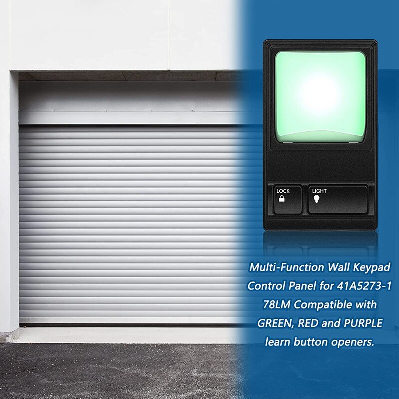 2Pcs Multi-Function Control Panel Replacement Panel Wall Keypad Button For 78LM 81LM 371LM 971LM Garage Door Opener