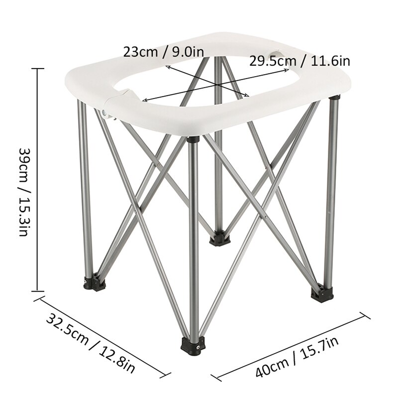 Portable Outdoor Toilet Emergency Mobile Seat Camping Toilet Foldable Seat Chair Toilet For Camping Hiking Travel Car