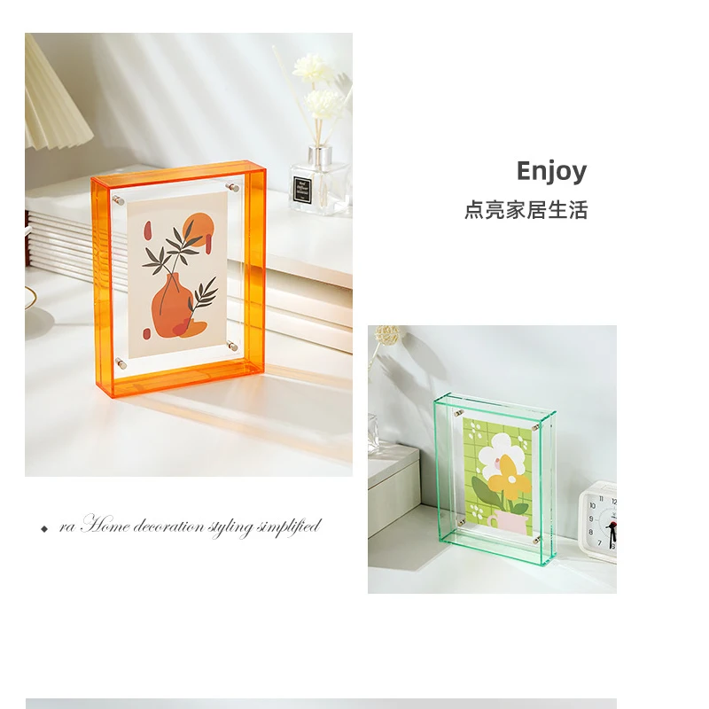 Ins Acryl Fotolijst Transparant Fotolijst voor Home Decor DIY Poster Schilderij Houder Familie Fotodisplay porta retrato