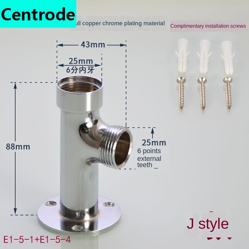 Faucet mount 1/2IN connector accessories surface mounted wall 3/4IN copper concealed change surface mounted modified bracket: J
