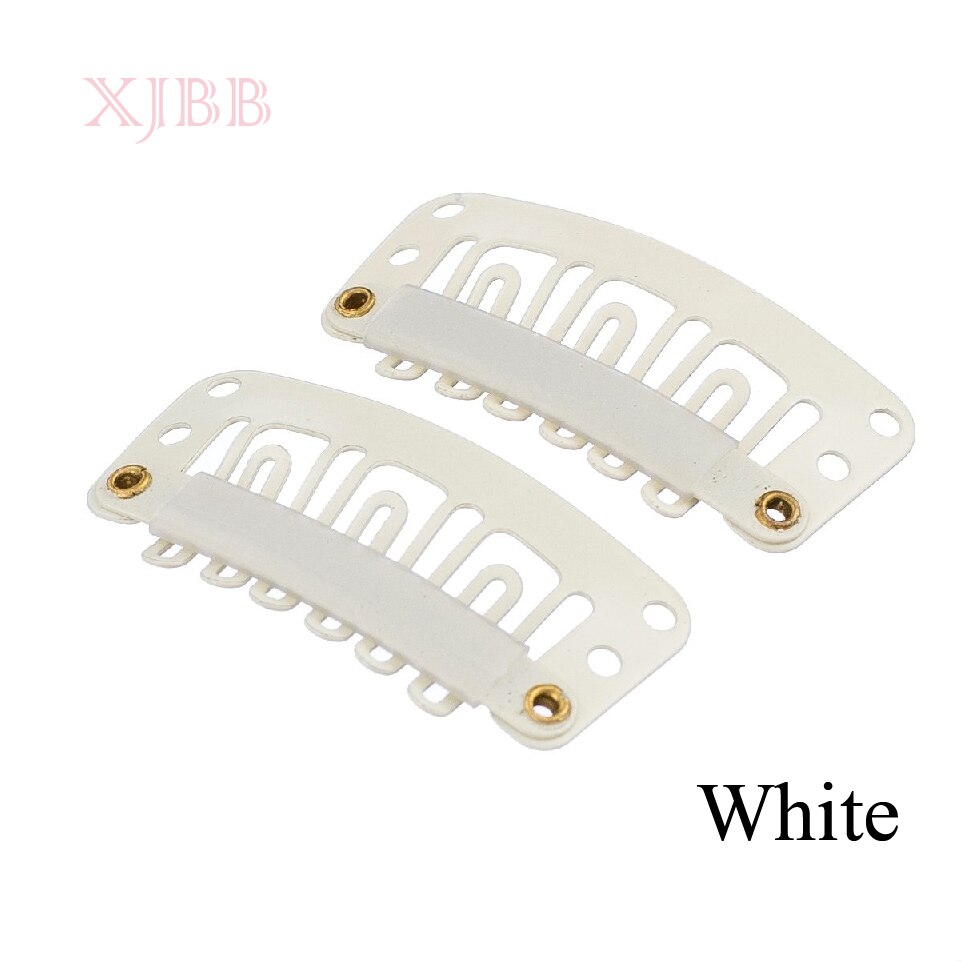 Metalowe klipsy zatrzaskowe robić przedłużania włosów środkowy U brązowy klips robić włosów robić przedłużania włosów peruka 30 sztuk/partia