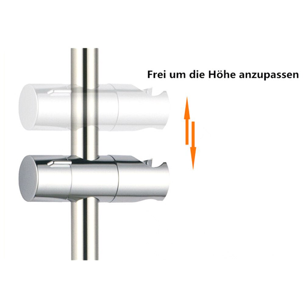 Universal 18-25MM Adjustable Hand Shower Rail Head Bracket Holder for Slide Bar Slider Clamp Bathroom ABS Chrome Plated
