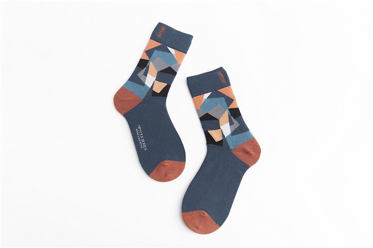 Unisex Oil Painting Style Women Socks 100 Cotton Harajuku Colorful Mid Socks Women 1 Pair Size 35-43 Christmas