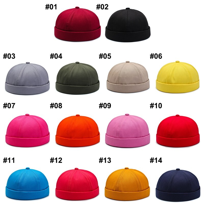 Men Women Beanie Brimless Adjustable Retro Skullcap Hip Hop Hat Portable Skull Cap Sportswear Accessories
