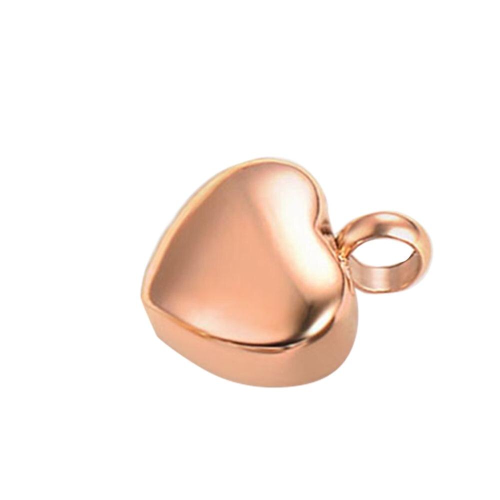 Mini Hart Charms Rvs Kleine Hart Medaillon As Urn Gedenkteken Ketting/Armband Sieraden Makings Aandenken: rose gold