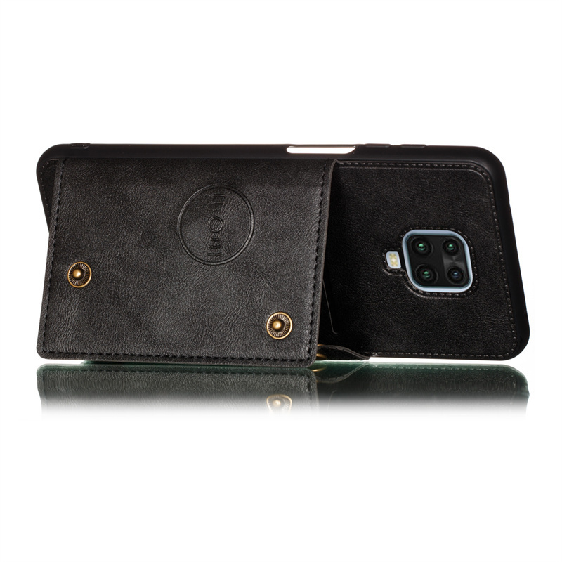 Luxury Leather Wallet Case For Xiaomi Redmi Note 9S Car Magmetic Holder Flip Card Slot Case for Remdi Note 9 Pro Max Back Cover