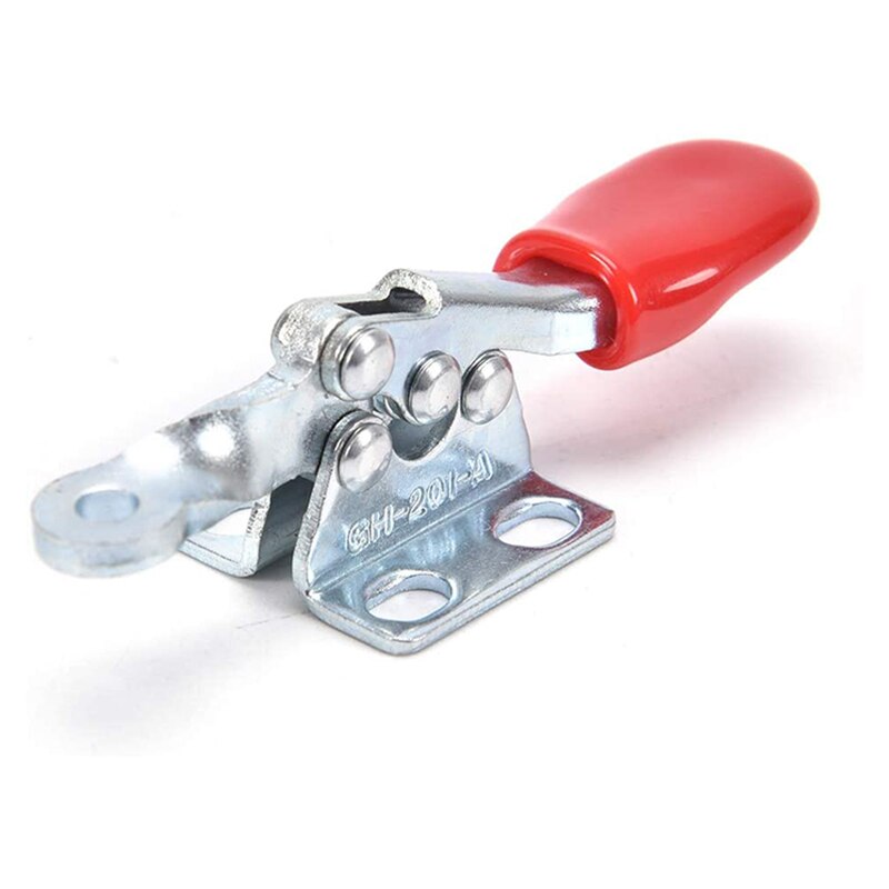 12 Stuks Handje Verstelbare Toggle Clamp 201A Antislip Rode Horizontale Klem 201-A Quick Release Heavy Duty Tool
