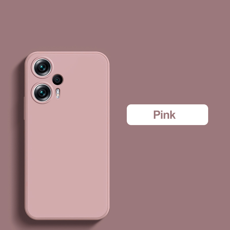 Coque souple antichoc en silicone liquide pour Xiaomi, couverture d'origine pour Poco F5, Poco F5 Pro, Poco F5Pro: PC + TPU / Rose