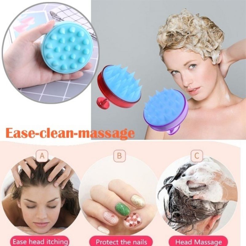Spa-cabezal de cepillo de silicona para el pelo, cepillo de baño para ducha, peine de lavado de pelo, masaje corporal para el cuero cabelludo,