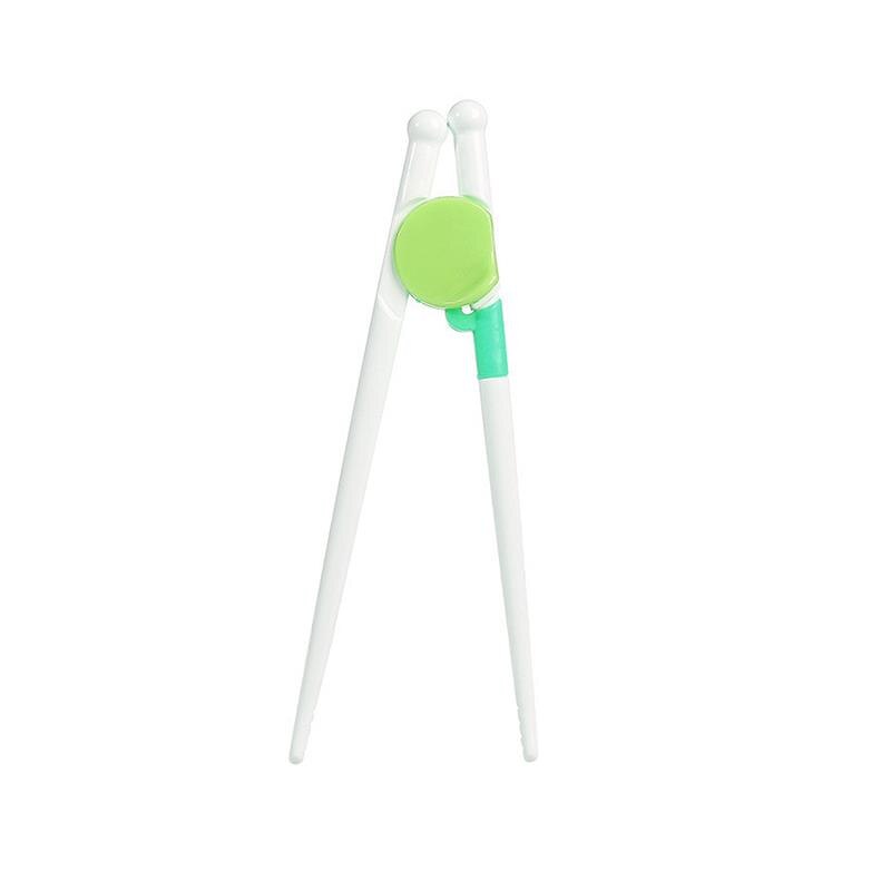 Palillos chinos para niños, palillos de aprendizaje, palillos de entrenamiento reutilizables, accesorios de vajilla de cocina, 1 par: Verde