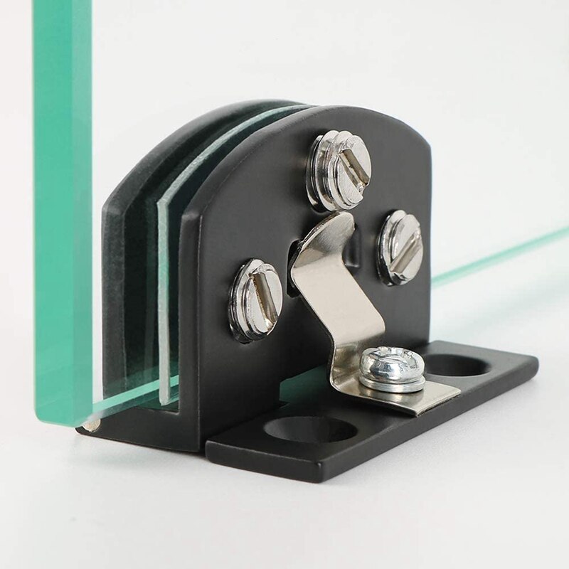 2Stck Glas Scharnier Wein Schrank Tür Schaufenster Scharnier Rahmenlose Gehärtetem Glas Clip Haustier Schrank Tür Clip verlieren Blatt