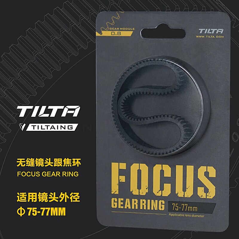 Tilta Tiltaing Seamless Focus Gear Ring 360 ° Rotation Silent Follow Focus Ring For SLR DSLR Camera Accessories Tiltaing TA-FGR: 75-77