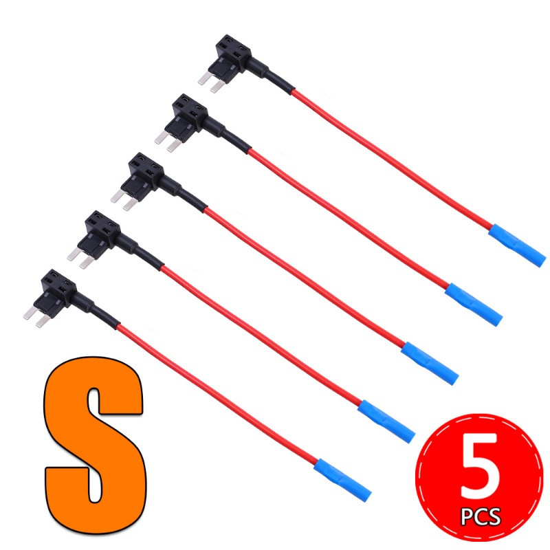 Car Mini Fuse Holder Circuit Adapter ATM Blade Fuse for Car Van Motorcycle RV Boat Tractor TAP Adapter: Dark Grey