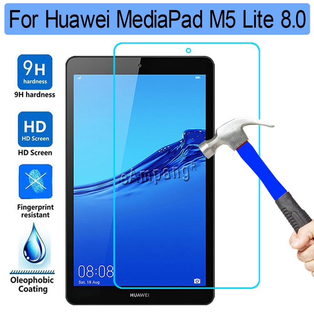 9H HD Gehard Glas voor Huawei Mediapad M5 Lite 8 8.0 JDN2-L09 Screen Protector Tablet Screen Protector voor Huawei m5 Lite 8