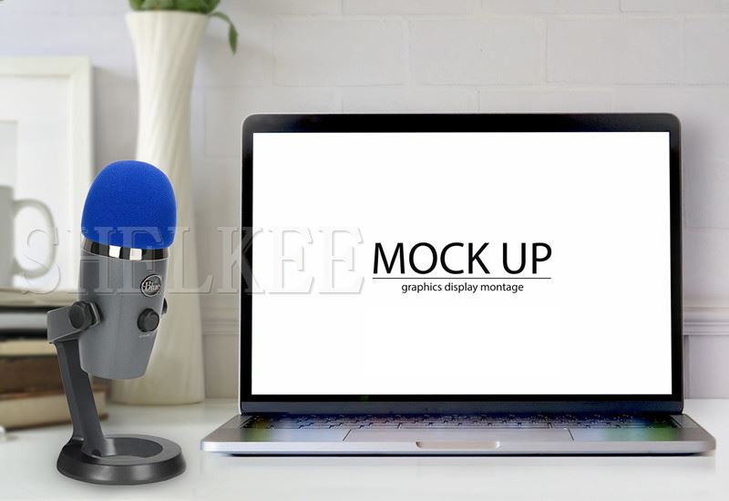 Bonnette anti-vent en mousse shelkee pour microphones à condensateur blue yeti nano et yeti nano, servant de filtre anti-pop pour les microphones
