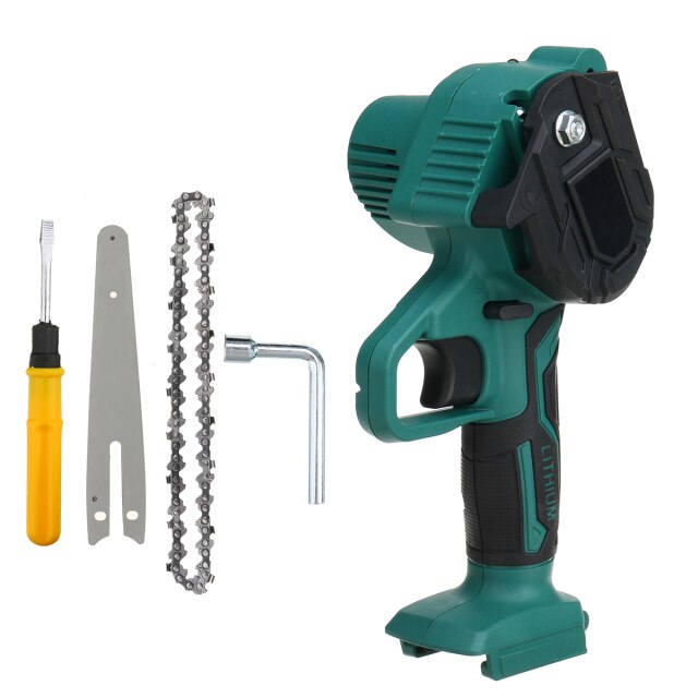 6 Inch 1200W Elektrische Kettingzaag Snoeien Kettingzaag Cordless Tuin Boom Logging Trimmen Zag Houtbewerking Cutter Tool Kits: no battery