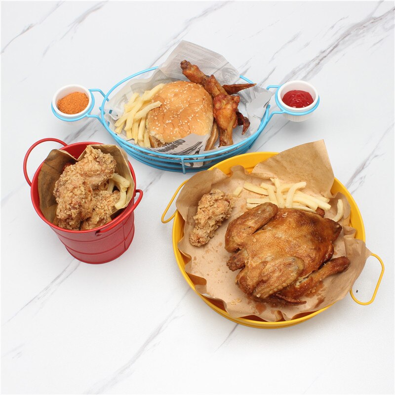 Multi-Purpose Mini Metal Bucket Snack Bucket Food Grade Stainless Steel Ice Bucket Hotel Tableware Marble