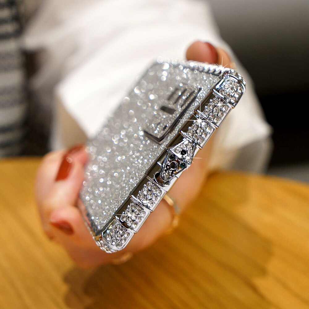 Luxo strass caso de metal amortecedor para huawei p40 pro caso bling glitter cristal diamante p40 capa coque para huawei p40 funda
