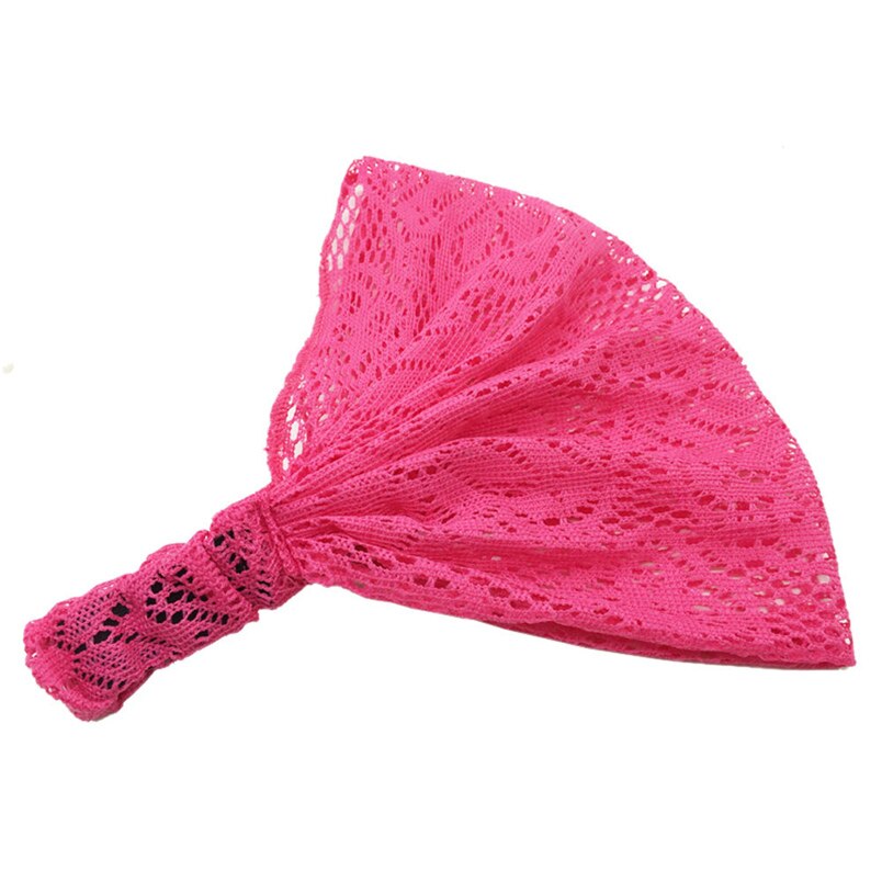 nuevas mujeres Yoga encaje hueco cabeza envolver amplia diadema flor diadema accesorios al por mayor y al por mayor # K29: F