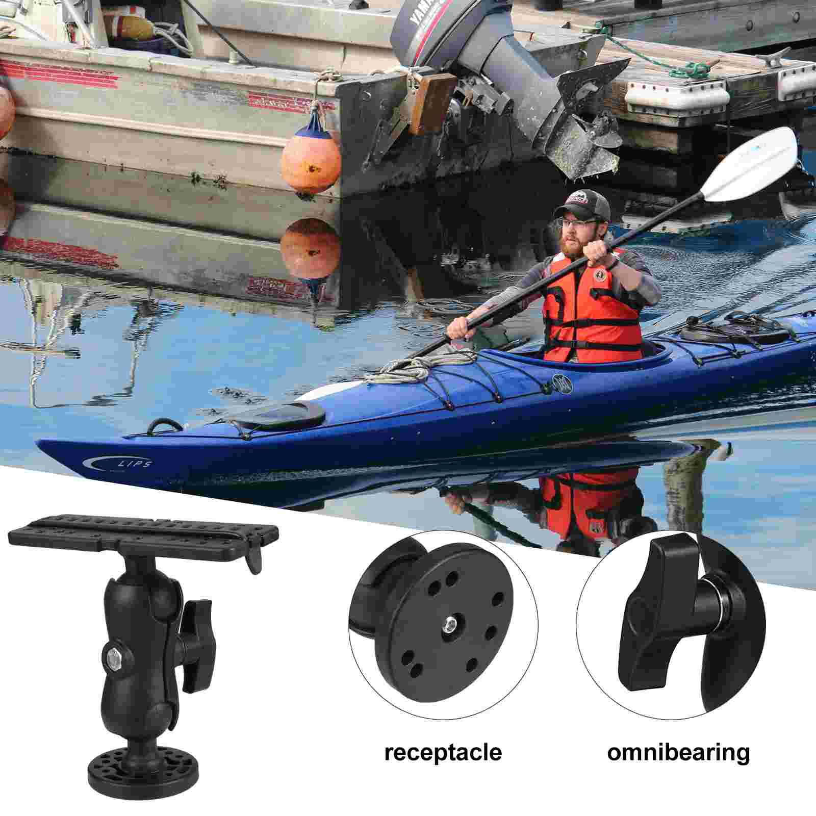 Fish Finder Holder Head Rotatable Fish Finder Mount For Boat Canoe Kayak