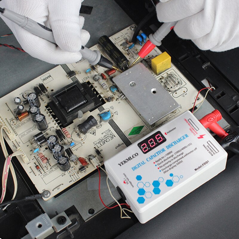 1000v batteri kondensator hurtig aflader højspænding afladningsværktøj elektronisk reparation digital gnist hurtig afladning