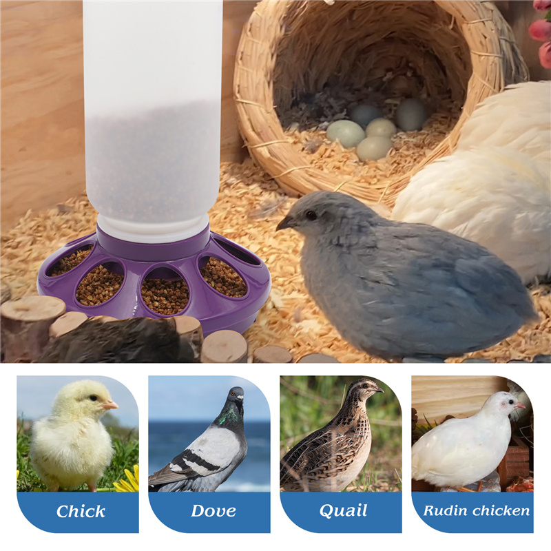 alimentador y bebedero grueso para aves de corral, dispensador automático de agua y comida para pollos, bebedero para pollitos, contenedor de Cubo de alimentación de 1L