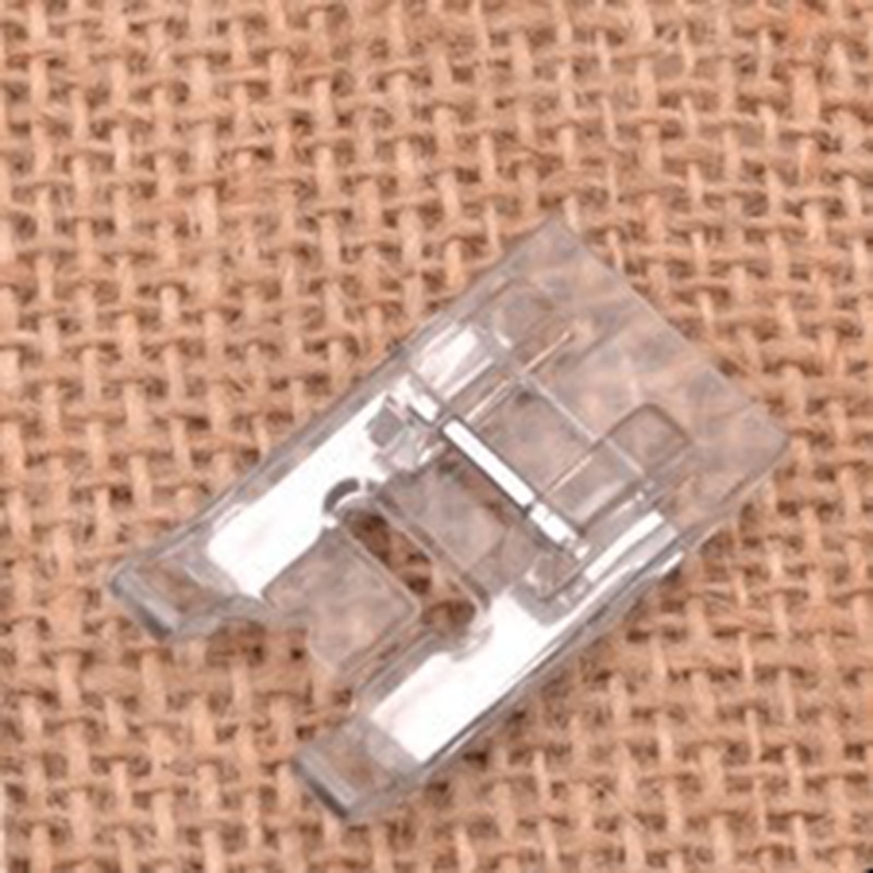 1Pcs Clear Plastic Pattern DIY Sewing Machine Foot Fine Needle Patch Embroidery Presser Walking Foot 7303